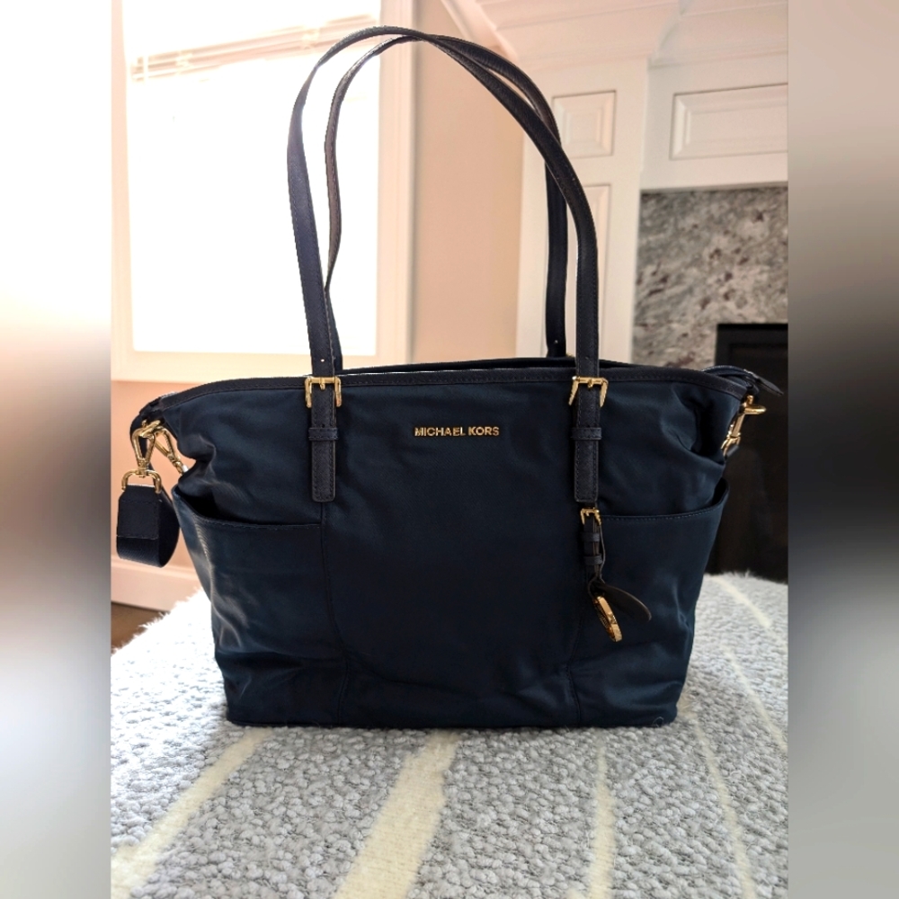 Michael Kors Jet Set Large Pocket Nylon Diaper Bag